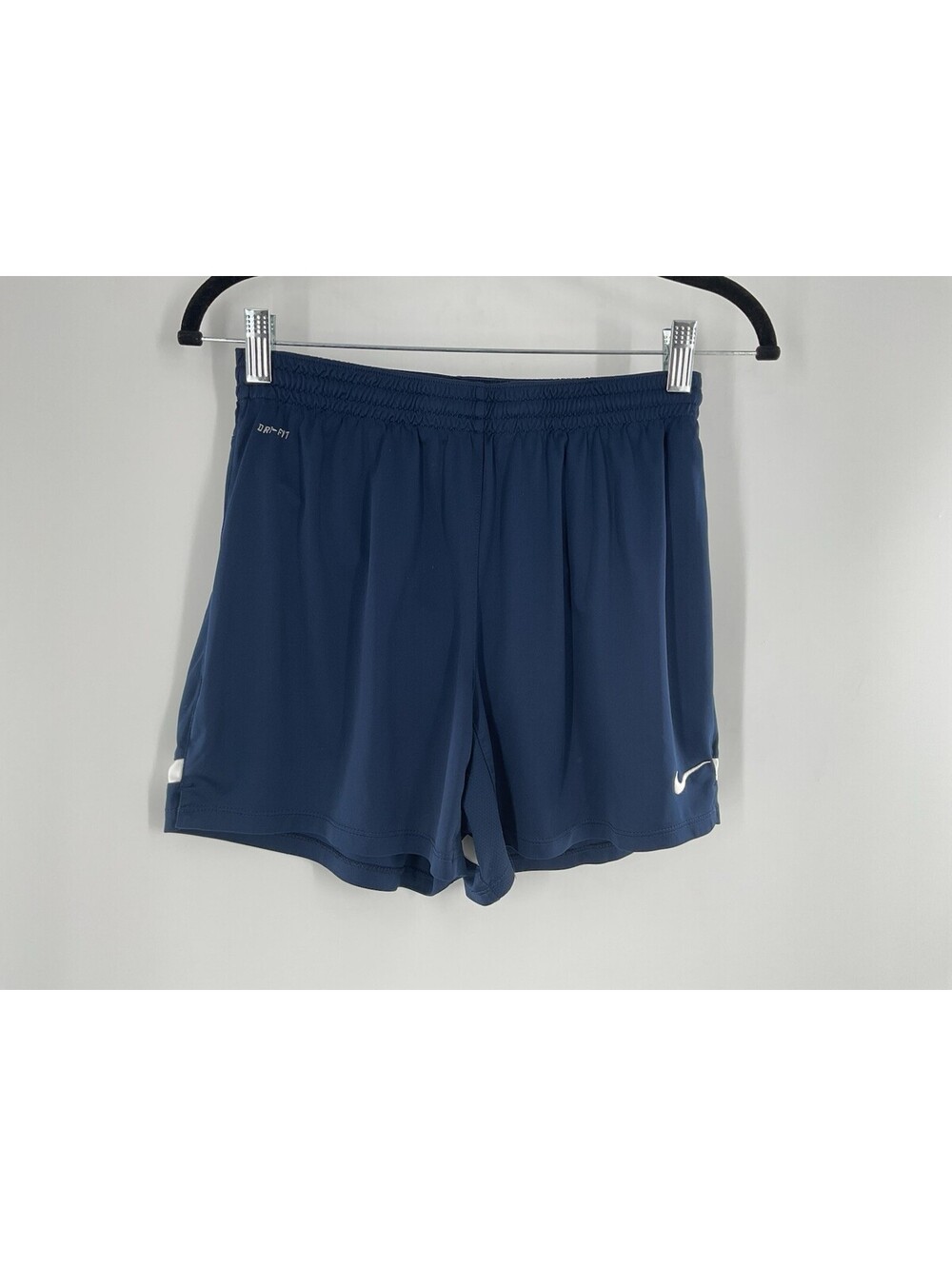 Nike Dry Fit Women’s Size Small Running Shorts Navy Blue And White 144